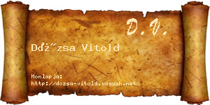 Dózsa Vitold névjegykártya